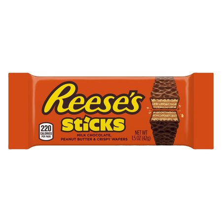 HERSHEYS Reese's Sticks Crisp Wafer	 Milk Chocolate	 Peanut Butter Candy Bar 1.5 oz 3400015141